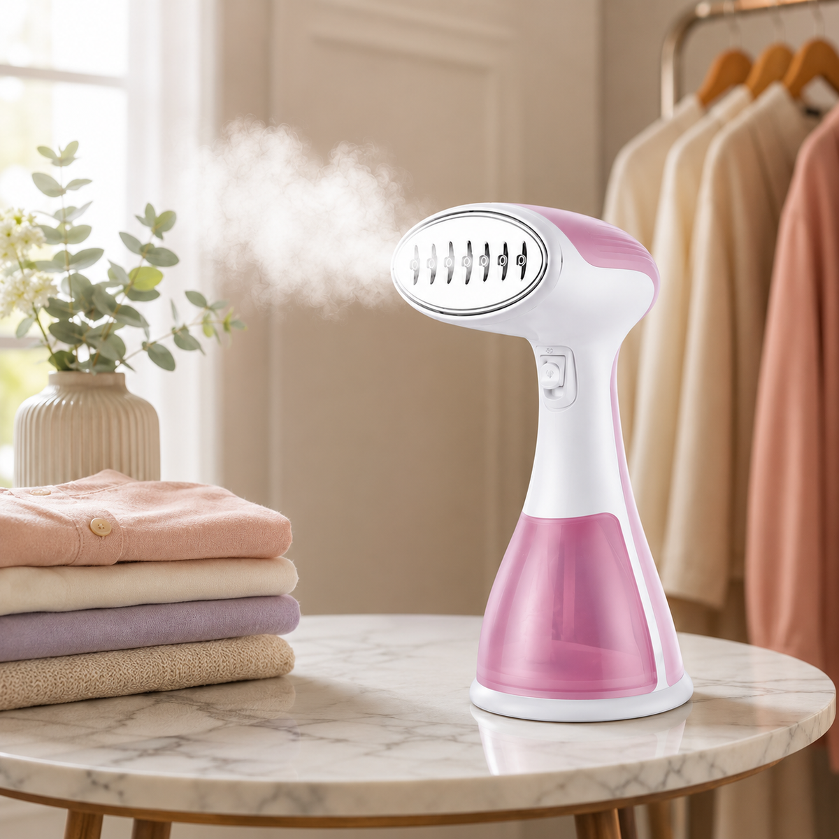 Portable Handheld Steam Iron – Powerful Wrinkle Remover, Lightweight Travel Iron for Clothes, Quick Heating Garment Steamer for Home & Travel
