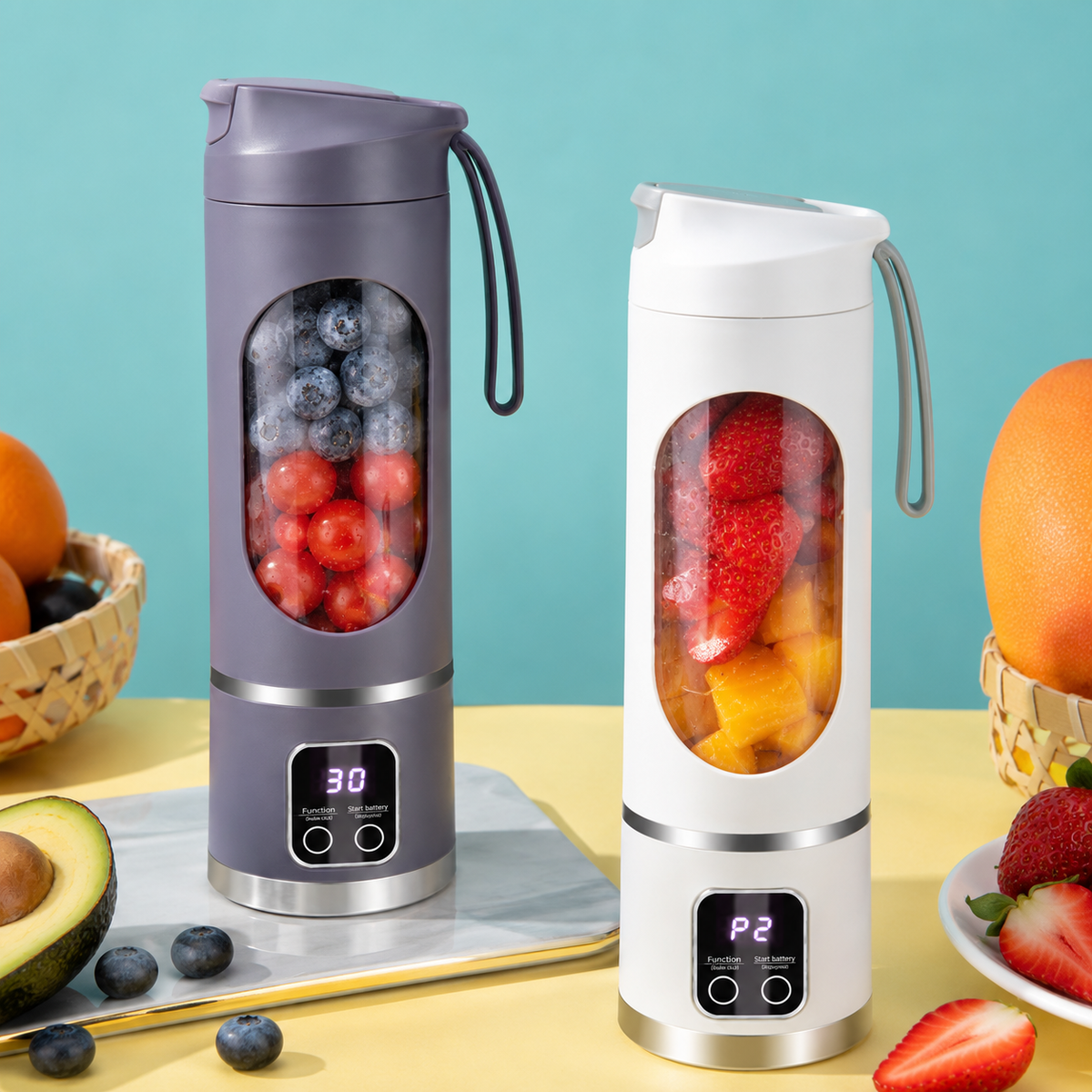 Portable Electric Juicer Blender – USB Rechargeable Mini Smoothie Maker